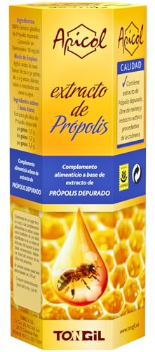 100 % reiner Propolis-Extrakt – natürliches flüssiges Propolis – reich an Flavonoiden – gereinigt, harzfrei und allergenfrei – Apicol Propolis 60 ml von Tongil