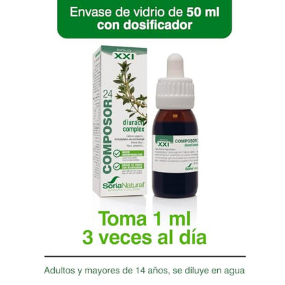 Soria Natural Composor 24 Diuracil Complex – Con Extractos de Brezo, Gayuba, Abedul y Aceite Esencial de Pino – Acción Antiséptico y Diurética - Bienestar de las Vías Urinarias - 50ml