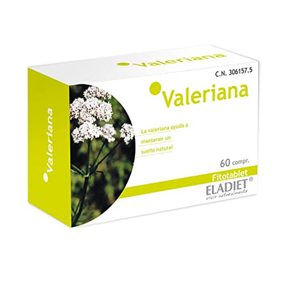 Complemento Alimenticio - Fitotablet Valeriana - 60 Comprimidos - Ayuda a Relajarte y Facilita el Descanso Nocturno - Contribuye a Reducir el Estrés - Eladiet