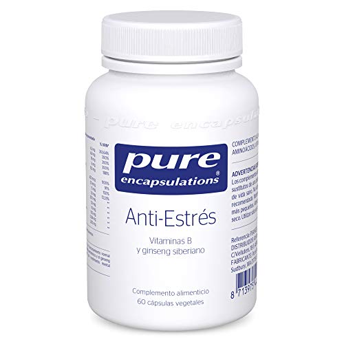 PURE ENCAPSULATIONS Anti-Stress | B-Komplex-Vitamine und Sibirischer Ginseng | Hilft, Müdigkeit und Erschöpfung zu reduzieren und die geistige Leistungsfähigkeit zu normalisieren | 60 Gemüsekapseln