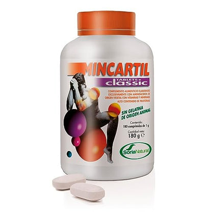 Soria Natural Mincartil Classic Tablets - Mejora la Función Articular, Mantiene Huesos Fuertes - Nutrientes para la Salud Ósea - Silicio, Magnesio, Vitamina B, Calcio - 180 comprimidos