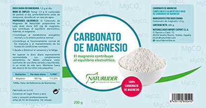 Naturlider Carbonato Magnesio 1 Unidad 21 g