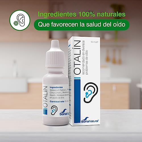 Soria Natural Otalin New - Mejora la Salud del Oído - Prevención y Tratamiento - 100% Natural con Propóleo y Aceites esenciales - Salud Auditiva - Botella de 15ml