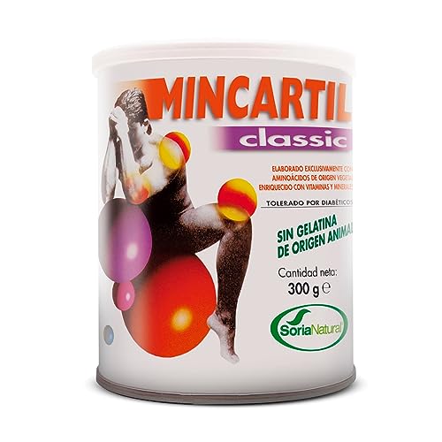 Soria Natural Mincartil Classic Bote - Mejora la Función Articular, Mantiene Huesos Fuertes - Nutrientes para la Salud Ósea - Silicio, Magnesio, Vitamina B, Calcio - Bote con 300g