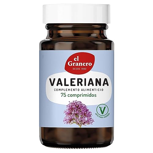 El Granero Integral - Valeriana - 75 Comprimidos - Elaborado a Base de Polvo y Extracto Estandarizado de Raíz de Valeriana - Contribuye a la Relajación y Ayuda a Dormir