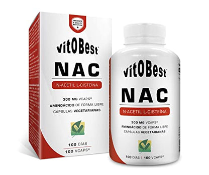 Aminoácido Acetil Cisteína NAC 100 Vcaps.- Suplementos Alimentación y Suplementos Deportivos - Vitobest