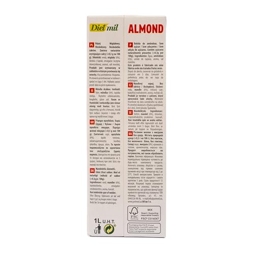 DieMilk NATURE SUGAR-FREE ALMONDS 1 Liter