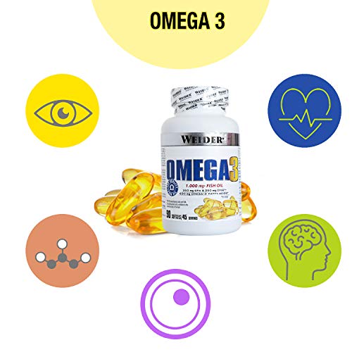 Weider Omega 3. 90 Kapseln. EPA und DHA. Angereichert mit Vitamin E