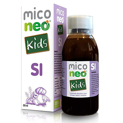 MICO NEO | SI Kids | 200 ml | Suplemento Alimenticio para Niños que Ayuda a Reforzar las Defensas | A Base de Hongos Bio, Plantas y Vitamina C | Con Reishi, Champiñón del Sol y Shiitake