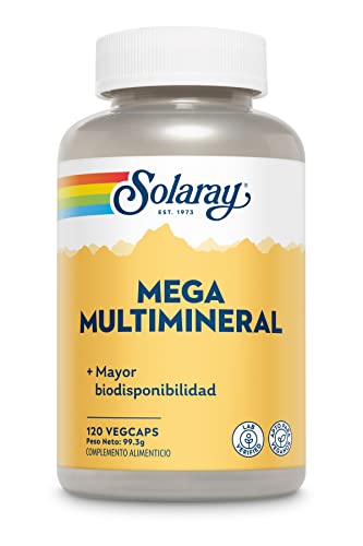 Solaray Mega MultiMineral |120 VegCaps| Apto Para Veganos