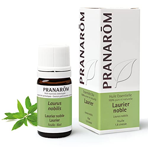 Pranarôm Aceite esencial Laurel, 100% Quimiotipado, laurus nobilis, hoja, respiración, digestión y salud intestinal, cuidados de la piel, higiene bucal, equilibrio emocional, 5 ml