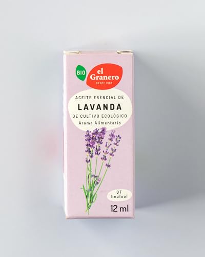 El Granero Integral - Aceite Esencial de Lavanda Bio - 12 ml - Elaborado Sin Mezclar con Otros Aceites - Ayuda a la Relajación y a Disminuir el Estrés