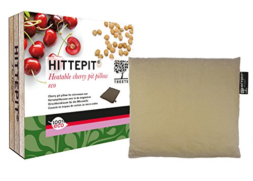 treets Wellness huesos de cereza COJÍN hittepit 100% Eco, cuadrado, marrón, 1er Pack (1 x 1.175 kg)