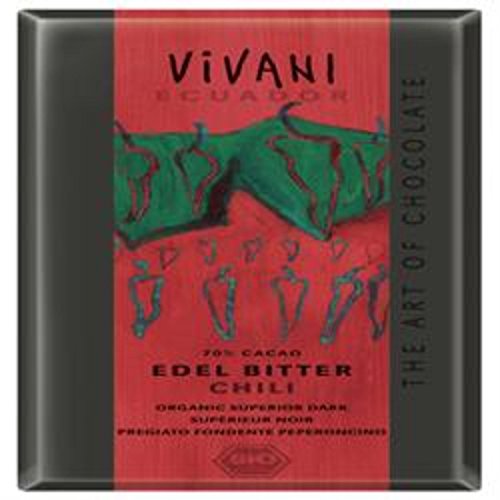 Vivani - Edel Bitter Chili Chocolate Bar - 100g