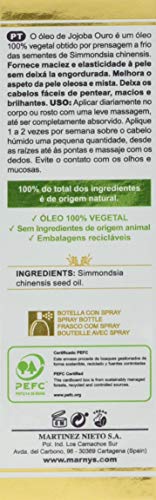 MARNYS Aceite de Jojoba Reparador 100% Cera Natural Spray 50ml