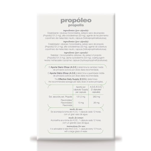 Soria Natural Propóleo Puro 100% Natural - Complemento Alimenticio con Propolis - Aumenta las Defensas y Regula Sistema Inmunológico, Antiséptico y Antiinflamatorio - 30 cápsulas