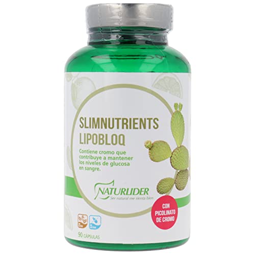 Naturlider - Slimnutrients Lipobloq, Extracto Seco de Nopal y Naraja Amarga, Complemento Alimenticio que Ayuda al Control de Peso - 90 Cápsulas