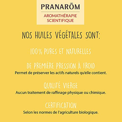 Pranarôm Aceite vegetal Borraja, obtenido por primera presión en frío de semillas y flores de borraja, conviene para el masaje cutáneo aromático, ideal como soporte de los aceites esenciales, 50 ml