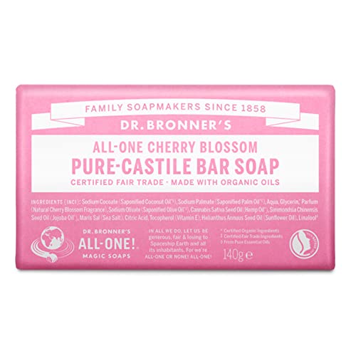 DR. BRONNER´S JABON EN Pastilla Flor de Cerezo 140gr, Negro, Estandar, 140