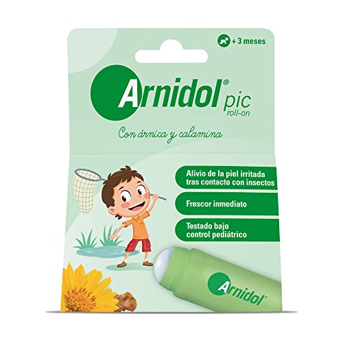 Arnidol - Pic Roll On, Calma, Refresca y Alivia la Piel tras el contacto con Insectos, con Árnica, Boswelia y Calamina, Apto a Partir de los 3 Meses de Edad - 30 ml