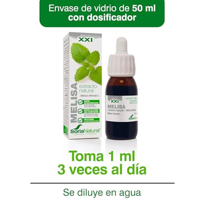 Soria Natural Melisa Extracto en Gotas – Ayuda a la relajación – Posee propiedades digestivas - 100% Natural - Ayuda en estados de nerviosismo - Frasco de 50 mL.