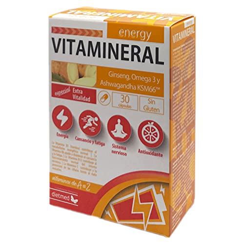 DIETMED Vitamineral Energy-30 Cápsulas, Único, Estándar, 30