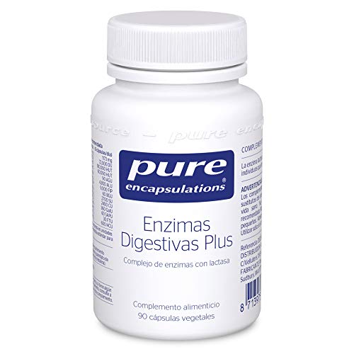 PURE ENCAPSULATIONS | Enzimas Digestivas Plus | Complejo con Lactasa | Soporte en la Digestión de Proteínas, Hidratos de Carbono, Grasas, Fibras Vegetales y Lácteos | 90 Cápsulas