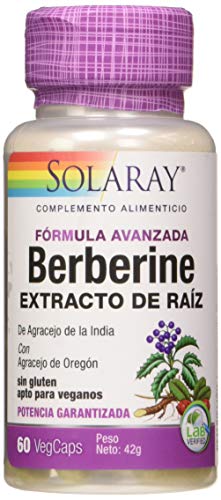 Solaray Berberine | Fórmula avanzada | Berberina | cápsulas, 60 VegCaps