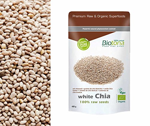 Biotona Semillas De Chia Blanca En Polvo 400G White Chia Raw Seeds 400G 400 ml