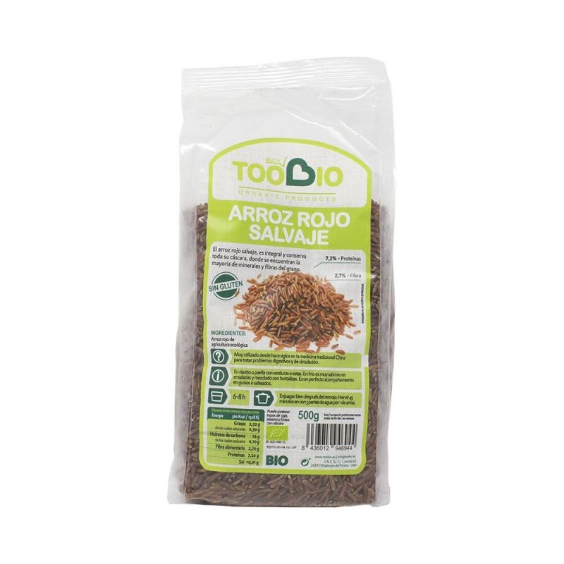 TOOBIO 8436012946944 ARROZ ROJO salvaje 500gr. BIO, Plástico