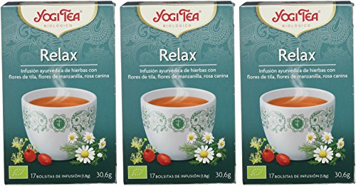 Yogi Tea Infusión de Hierbas Relax - 17 bolsitas - [confezione da 3]