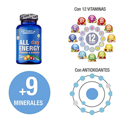 VICTORY ENDURANCE Con 12 Vitaminas, 9 Minerales Y Antioxidantes Que Provienen Del Té Verde, All Day Energy, 90 Cápsulas