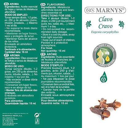 MARNYS ätherisches Nelkenöl, 100 % rein, chemotypisiert, 15 ml