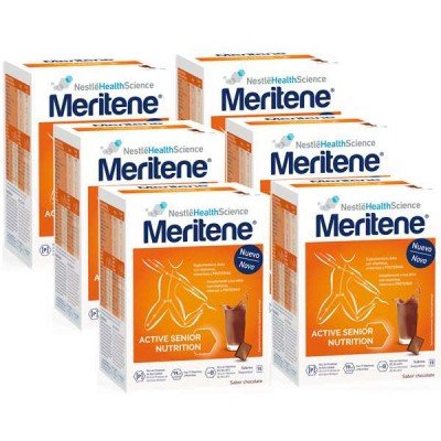 MERITENE - PACK 6 U. MERITENE CHOCOLATE 15 SOBRES - lote-6-meritene-chocolate