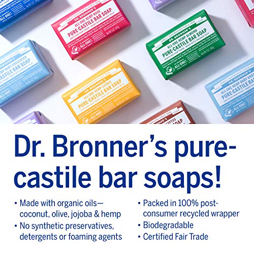 DR. BRONNER´S JABON EN Pastilla Flor de Cerezo 140gr, Negro, Estandar, 140