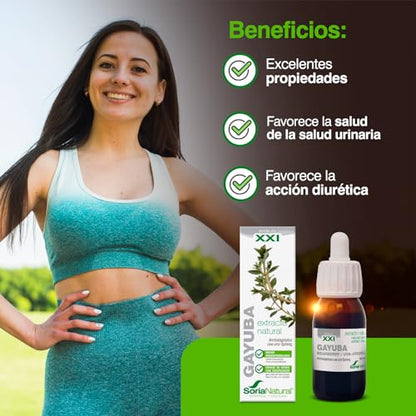 Soria Natural Gayuba Extracto - Antiséptico Natural Urinario, Favorece la Salud de las Vías Urinarias y el Efecto Diurético - 100% Puro - Salud de la Vejiga - Botella de 50 ml