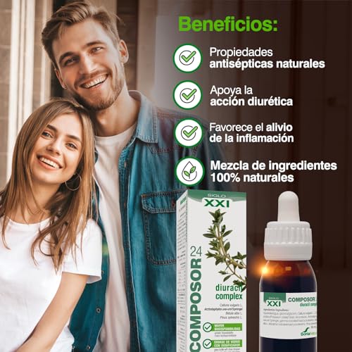 Soria Natural Composor 24 Diuracil Complex – Con Extractos de Brezo, Gayuba, Abedul y Aceite Esencial de Pino – Acción Antiséptico y Diurética - Bienestar de las Vías Urinarias - 50ml