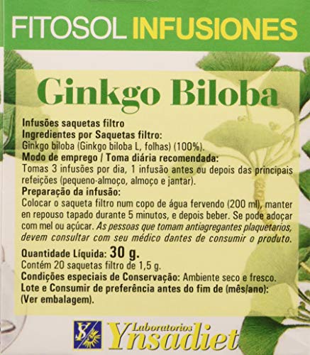 Fitosol Infusion Ginkgo Biloba 20 bolsitas Ynsadiet
