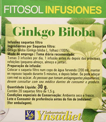 Fitosol Infusion Ginkgo Biloba 20 bolsitas Ynsadiet