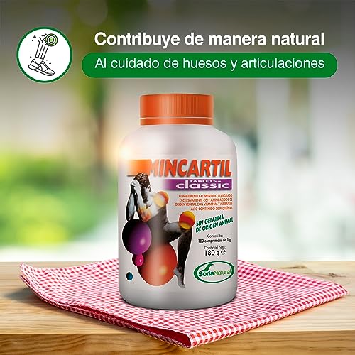 Soria Natural Mincartil Classic Tablets - Mejora la Función Articular, Mantiene Huesos Fuertes - Nutrientes para la Salud Ósea - Silicio, Magnesio, Vitamina B, Calcio - 180 comprimidos