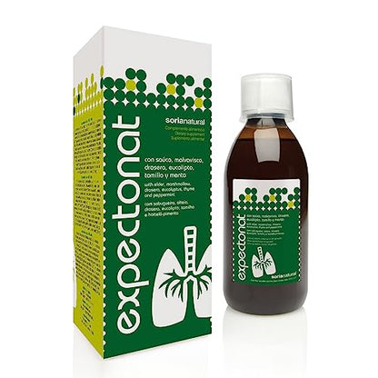 Soria Natural Expectonat Jarabe para la Tos adultos - Ayuda a expulsar la Mucosidad, Alivia la Tos, Suaviza el Dolor de garganta - Jarabe Natural con Tomillo, Drosera, Eucalipto, Saúco - Bote 250ml