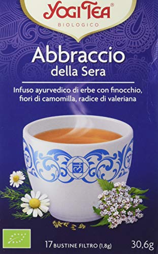 Yogi Tea - Buenos Sueños, Infusión Ayurvédica de Hierbas con Hinojo, Flores de Manzanilla y Raíz de Valeriana - 17 Bolsitas, 30,6g