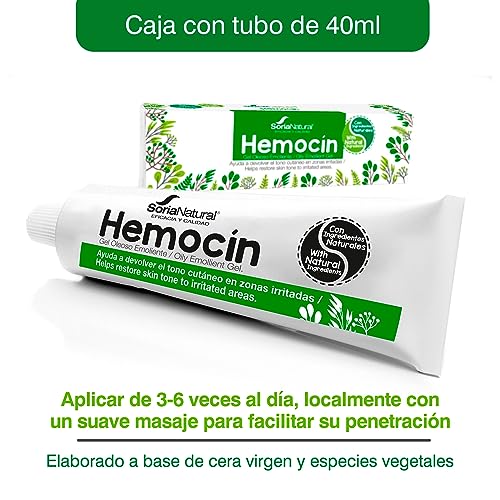 Soria Natural Hemocín Gel Oleoso Emoliente, 40 gr