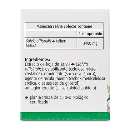 Menosan Salvia | Pastilla para Sudoración excesiva y sofocos en la menopausia* | 30 Comp. | A.Vogel