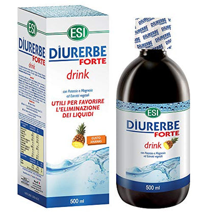 ESI - Diurerbe Forte Drink Piña 500 ml [] drenante - peso - bienestar diario - [Kit con Integrador Tónico - ADATTOGENO]