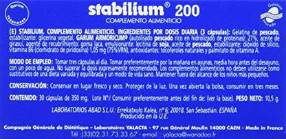 STABILIUM, Suplemento alimenticio 348 mg, 30 Cápsulas