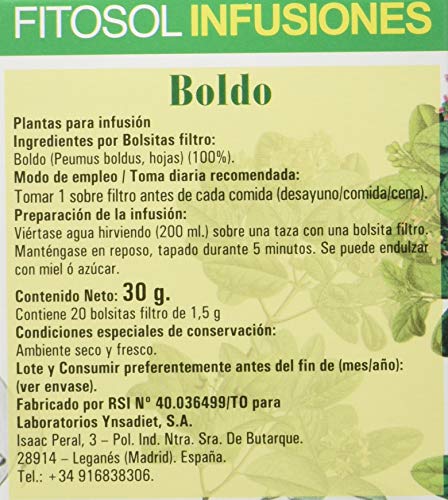 Ynsadiet Fitosol Inf.Boldo 20Filtros 100 ml