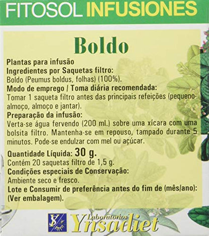 Ynsadiet Fitosol Inf.Boldo 20Filtros 100 ml