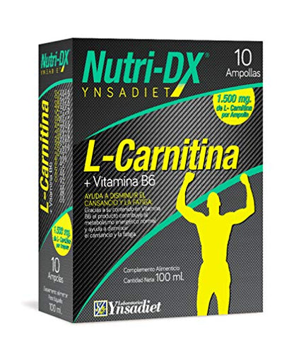 YNSADIET L Carnitina + Vitamina B6 - 1500 mg por ampolla -L-carnitina NutriDX