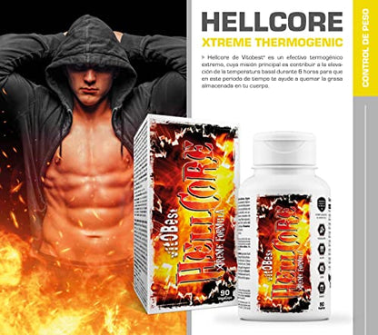 Quemagrasas HELLCORE - Producto de Calidad Optima y Quemagrasas Potente para Adelgazar - Vitobest